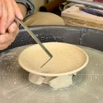 794. Trimming/Chattering a Tall Foot Shallow /Bowl Plate with Hsin-Chuen Lin 林新春 修坯跳刀示範
