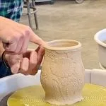 790. Making a Texture Slab Build Pitcher with Hsin-Chuen Lin Class Demo at PAAC 林新春 陶板水壺示範