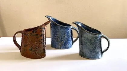 761. Hand Build a Slab Pitcher with Hsin-Chuen Lin  a Class Demo at Palo Alto Art Center