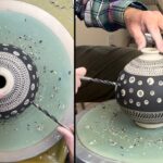 720. Trimming/Chattering/Sgraffito Carving a Moon Jar with Hsin-Chuen Lin 林新春 天球瓶修坯跳刀化粧土紋飾示範