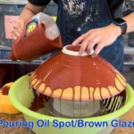 690. Glazing a Large Wide Rim Bowl with Hsin-Chuen Lin 林新春 寬大碗上釉示範