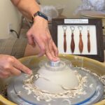 682. Using the Back Side of the Hsin Tools Bat System to Trim a Bowl with Hsin-Chuen Lin 林新春 拉坯盤功能示範