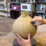 665. Trimming/Facet Using a Surform to Shave Grooves and Ridges on a Round Vase with Hsin-Chuen Lin