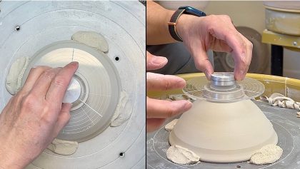 663. Using Spinner/Plexiglas Tools to Trim a Bowl to the Rim with Hsin-Chuen Lin 林新春 修碗坯示範