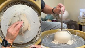 661. Use Measuring Tools (Patented) When Trimming a Square Bowl with Hsin-Chuen Lin 林新春 方碗修坯示範