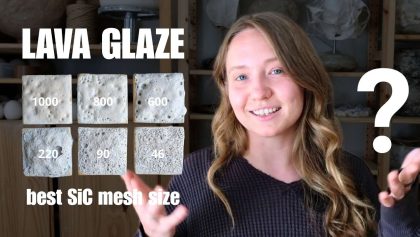 Lava Glaze Secrets: How SiC Mesh Size Changes This Textured Pottery Glaze