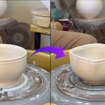 660. Turning a Perfect Round Bowl into a Square Bowl with Hsin-Chuen Lin 林新春 方形碗變形拉坯示範