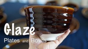 Glaze firing of ceramic pottery, plates and bowls, full record, satisfying ASMR