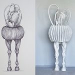 Turn sketch into a human size ceramic sculpture in 10 minutes