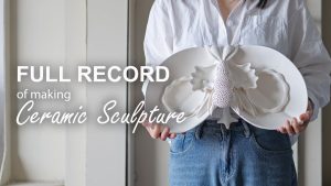 Full Record of making ceramic sculpture - Woman as Vessel series, ASMR, Art Therapy, Pottery