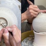 617. Trimming a Sodium Silicate Texture Thin-necked Bottle with Hsin-Chuen Lin