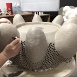 Full record of making human size ceramic sculpture, series "Gone with flowers", ASMR, part 1