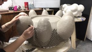 Full record of making human size ceramic sculpture, series "Gone with flowers", ASMR, part 1