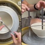 613. Using Hsin Tools to Trim a 6” bowl with Hsin-Chuen Lin 林新春 示範如何用自己設計開發的工具修碗坯