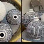 608. Sgraffito/Chattering/Drill Decorated 3 Moon Jars with Hsin-Chuen Lin 林新春 天球瓶紋飾示範