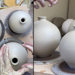 605. Throwing 2 More Moon Jar Bottles 3 Lb & 5 Lb with Hsin-Chuen Lin 林新春 2個月亮圓瓶拉坯示範