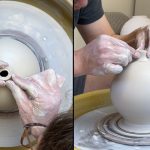 604.  Throwing a 2 Lb Moon Jar-1 with Hsin-Chuen Lin 林新春 圓瓶拉坯示範