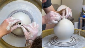 604. Throwing a 2 Lb Moon Jar-1 with Hsin-Chuen Lin 林新春 圓瓶拉坯示範
