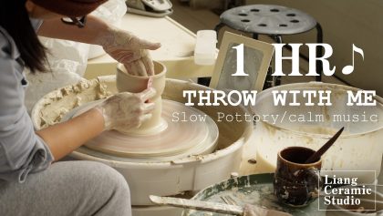 Throw Mugs With Me | 1 Hour Cozy Studio Ambience & Music #pottery