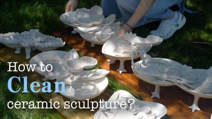 How to Clean Ceramic Sculptures 🐚 Studio Reset Vlog
