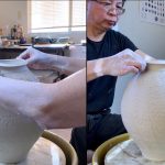 572. Throwing/Altering a Large Roller Texture Vase with Hsin-Chuen Lin 林新春 滾花紋瓶拉坯變形示範