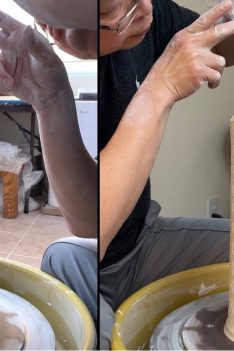 571.  Throwing a Tall Thin-necked Roller Texture Bottle with Hsin-Chuen Lin 林新春 細頸滾花紋瓶拉坯示範